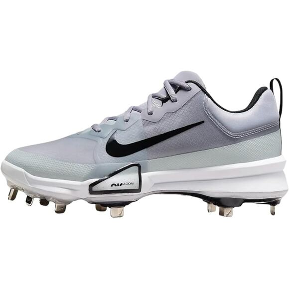 Nike Force Zoom Trout 9 Metal Baseball Cleats Mens 13 Gray White Shoe FB2907-002 - Picture 2 of 10